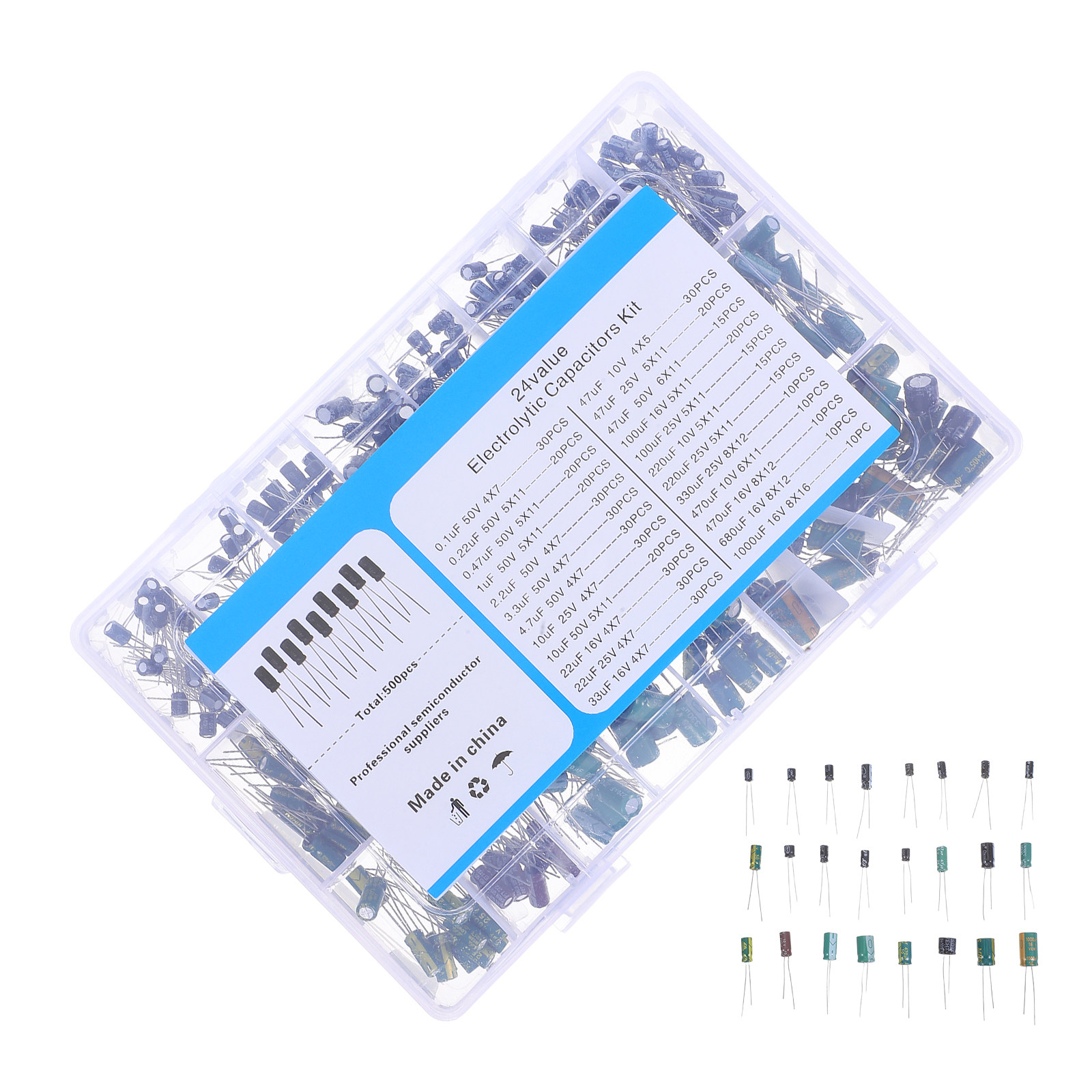 Kit de 500 condensadores elect - Electronics Repair In Usa reseña y precio